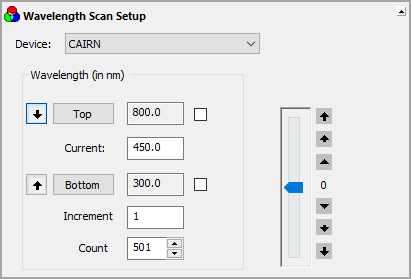 Wavelength Scan Setup Wavelength Scan Setup